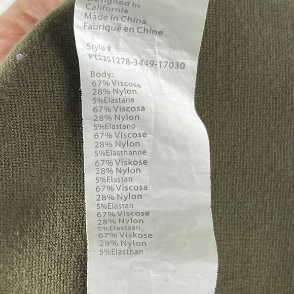 Fabletics 24/7 Skinny Pants Womens Small Green High Rise Side Zip Classic - Picture 16 of 16